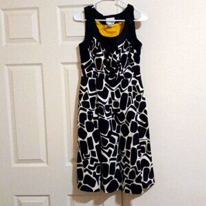 LNC Donna Morgan Black & White Print Dress Size 6